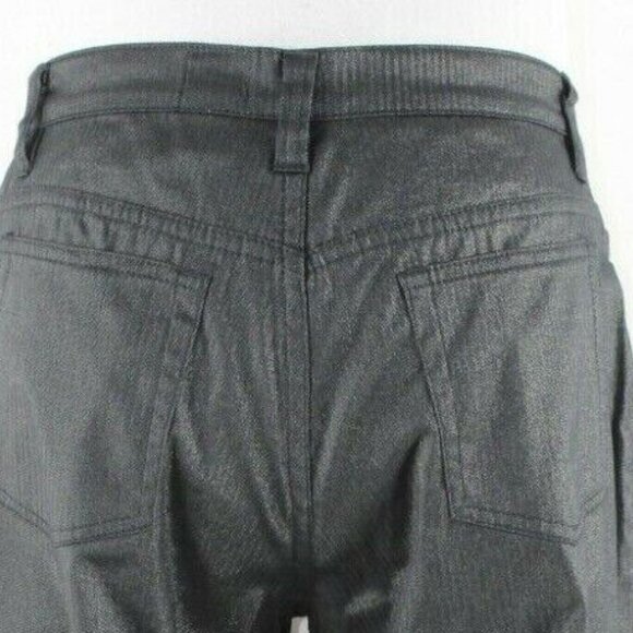 V Christina 10 x 32" Black Gold Shimmer Cotton Nylon Viscose Spandex Pant - Picture 6 of 8